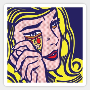 Crying Pizza Girl Magnet